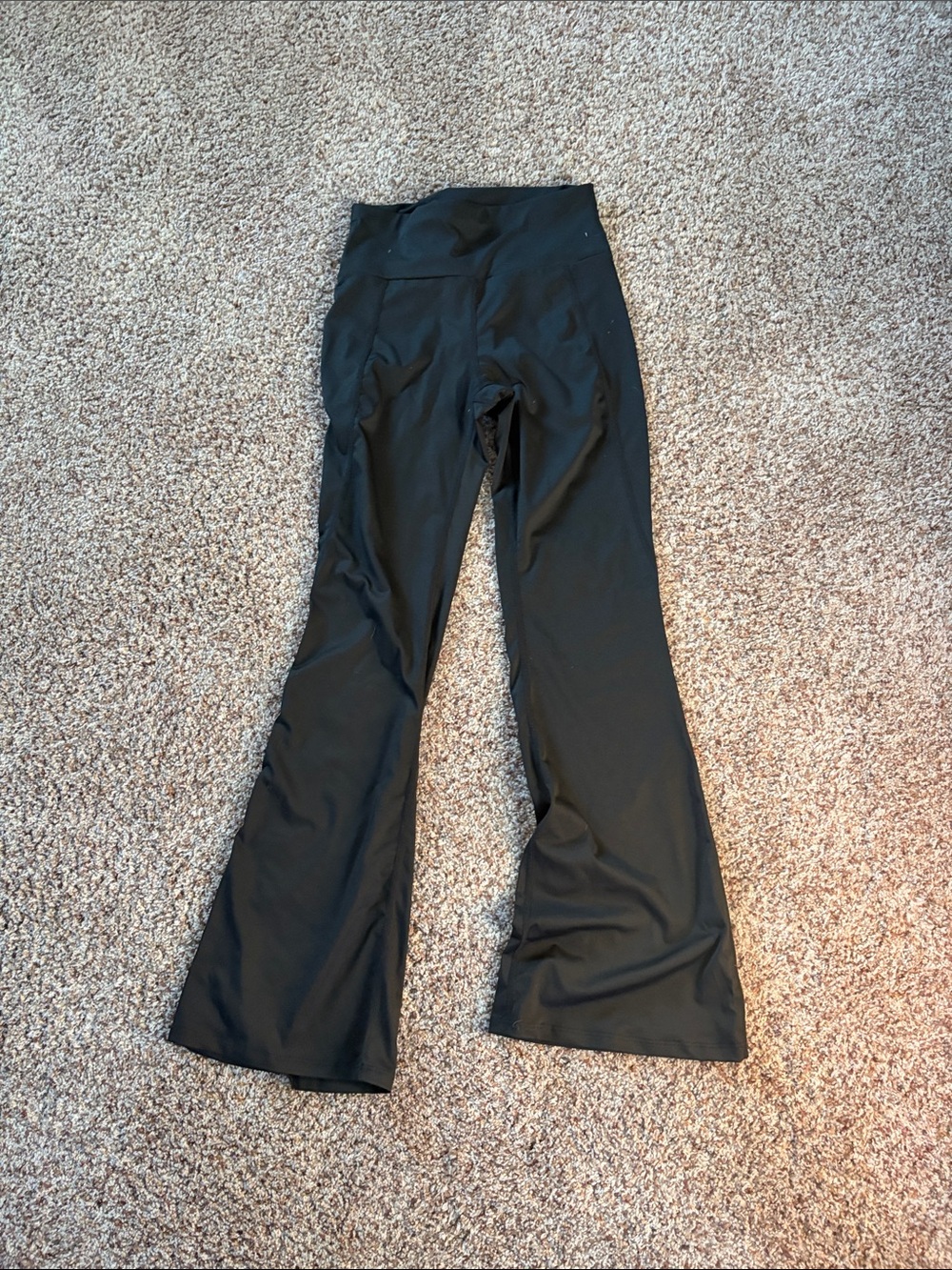SHEIN Black High-Rise Flared Yoga Pants